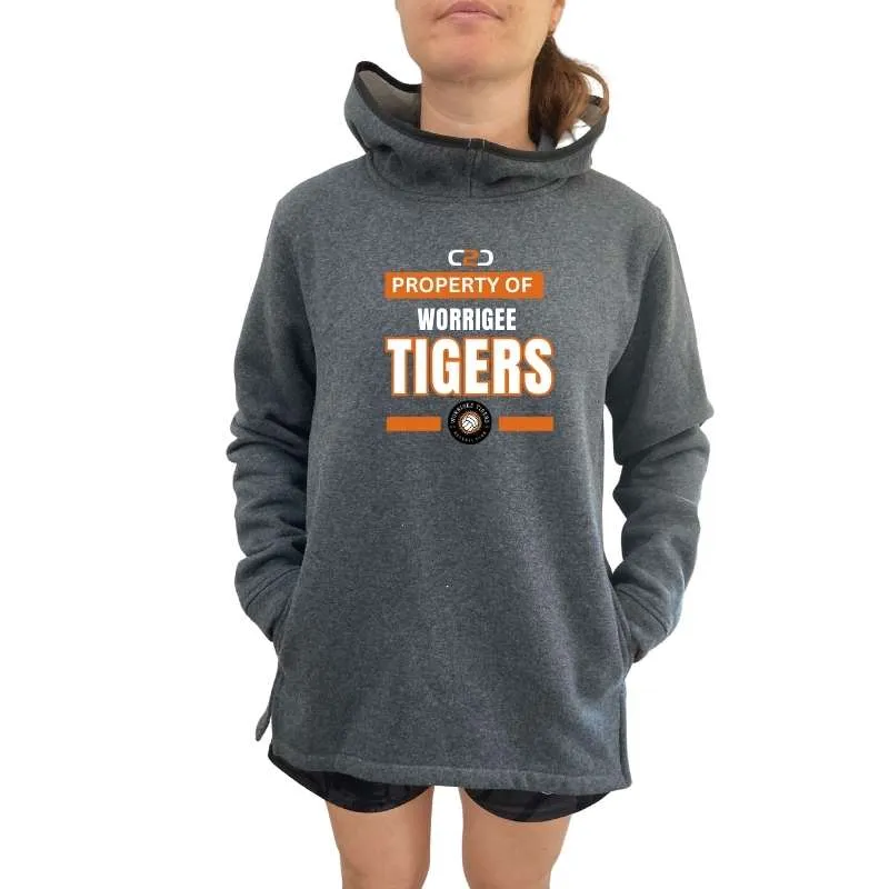 Worrigee Stock Cotton Fleece Hoodie Dark Grey Marle
