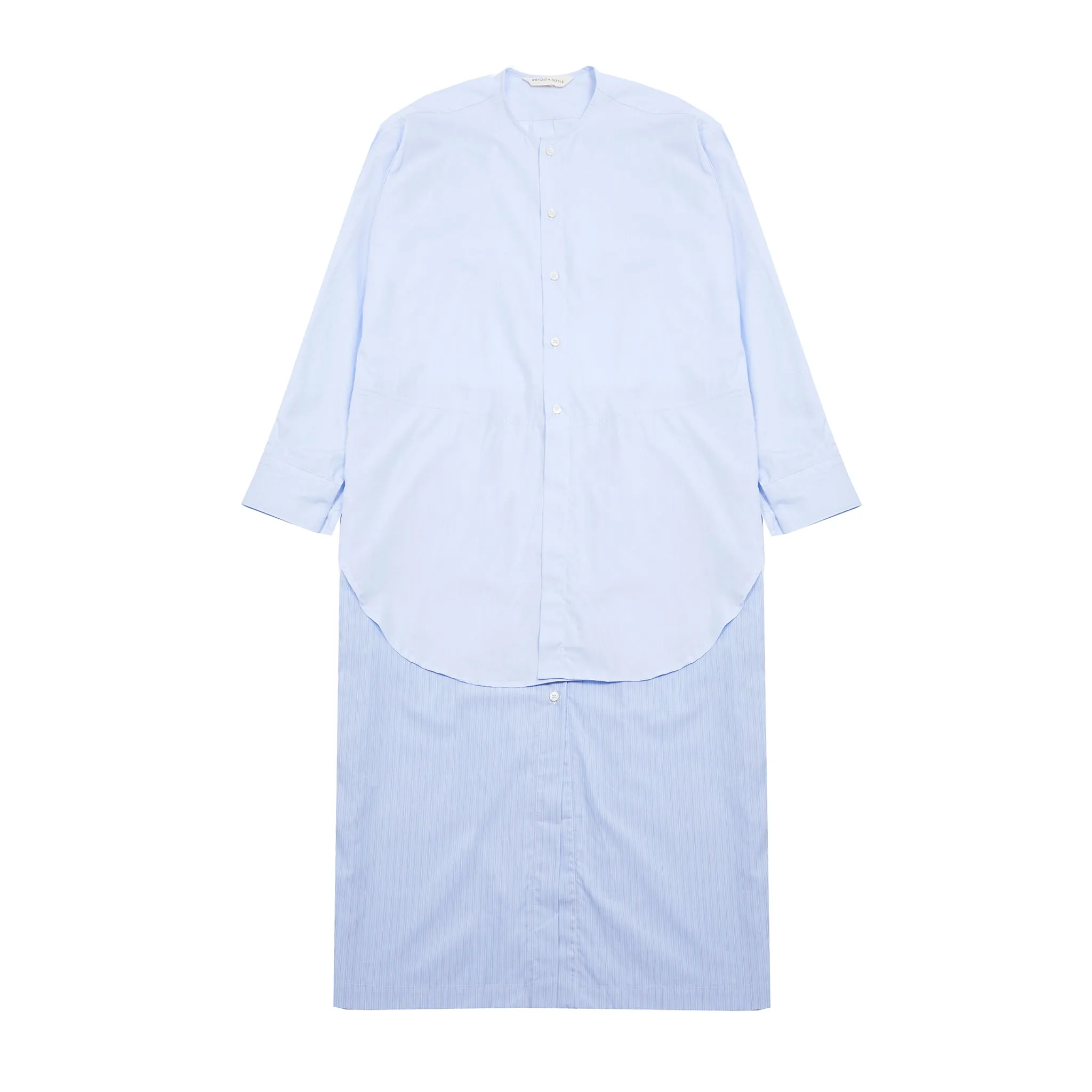 Wright   Doyle Hand Tie Shirt Dress in Fine & Needle Stripe
