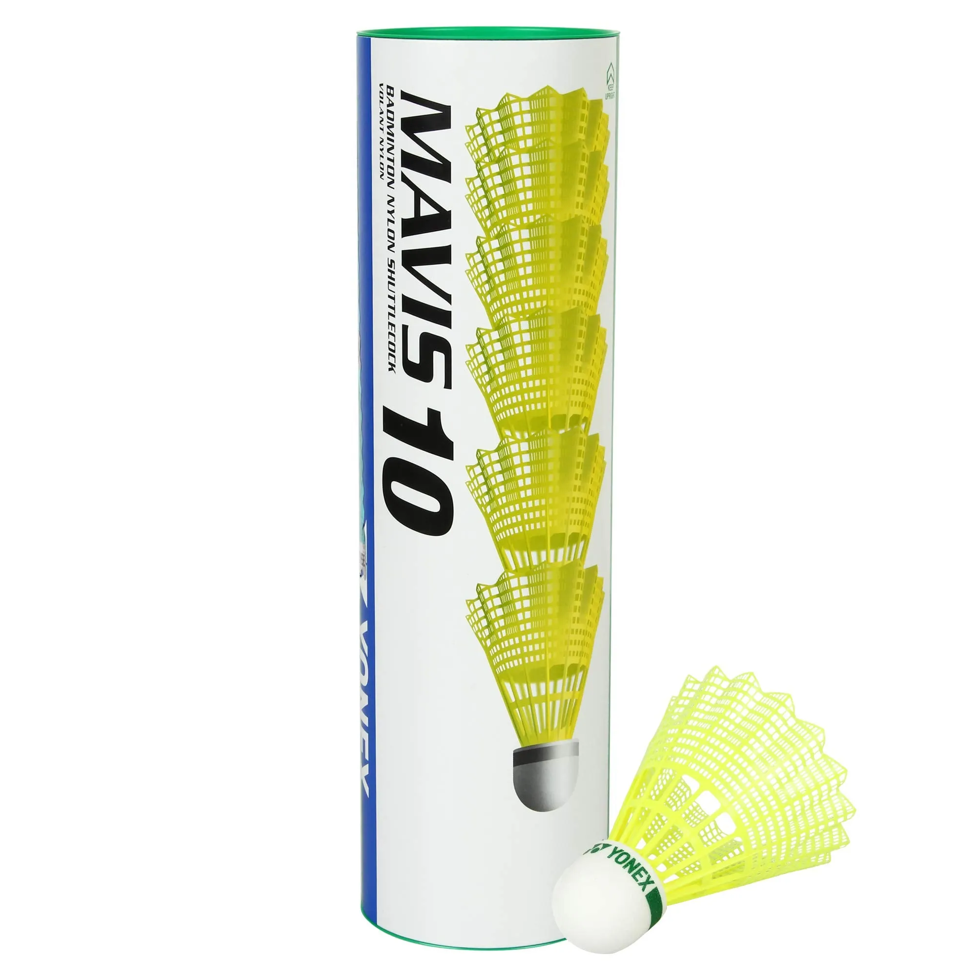 Yonex Mavis 10 Shuttle Cock (Yellow) - Green Cap