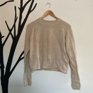Zara cream angora alpaca wool blend fuzzy sweater, S